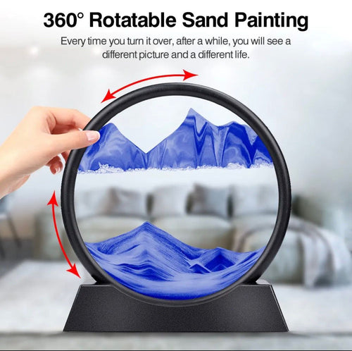 360° Rotatable Sand Art Frame – Dynamic Moving Sand Decor