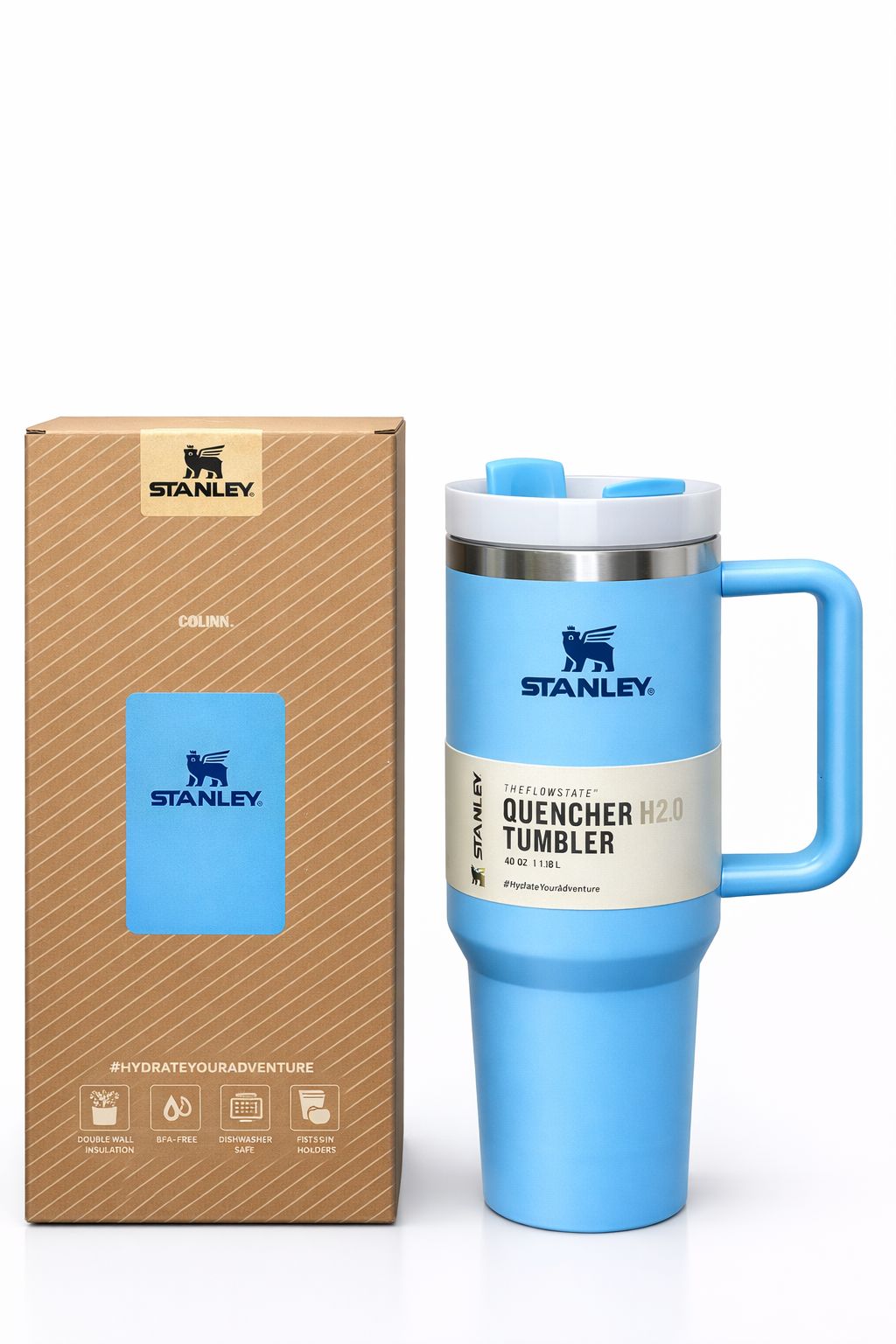 Sky Blue Stanley Quencher H2.0 40 OZ – Premium Hydration Tumbler