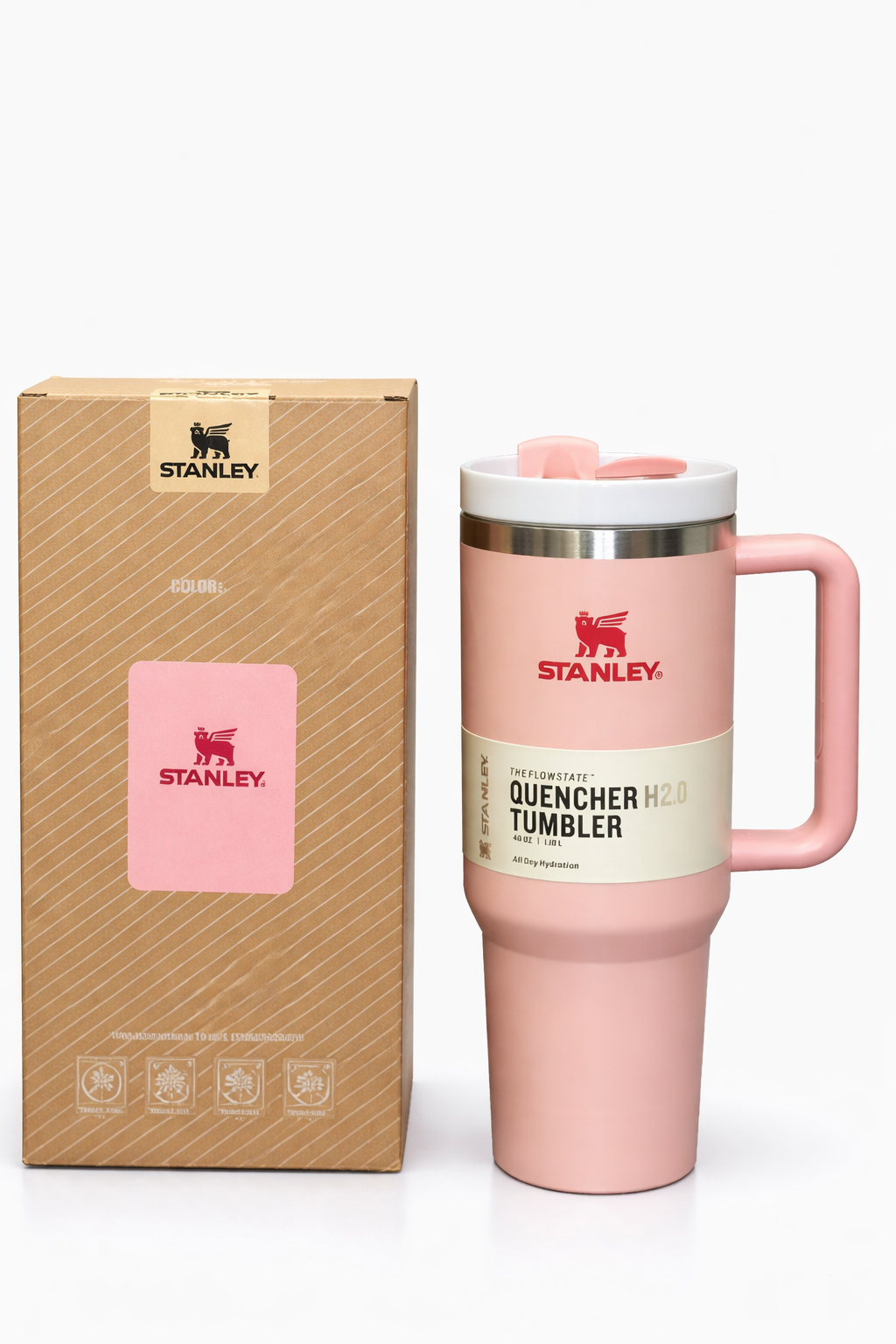 Blush Pink Stanley Quencher H2.0 40 OZ – Elegant Everyday Tumbler